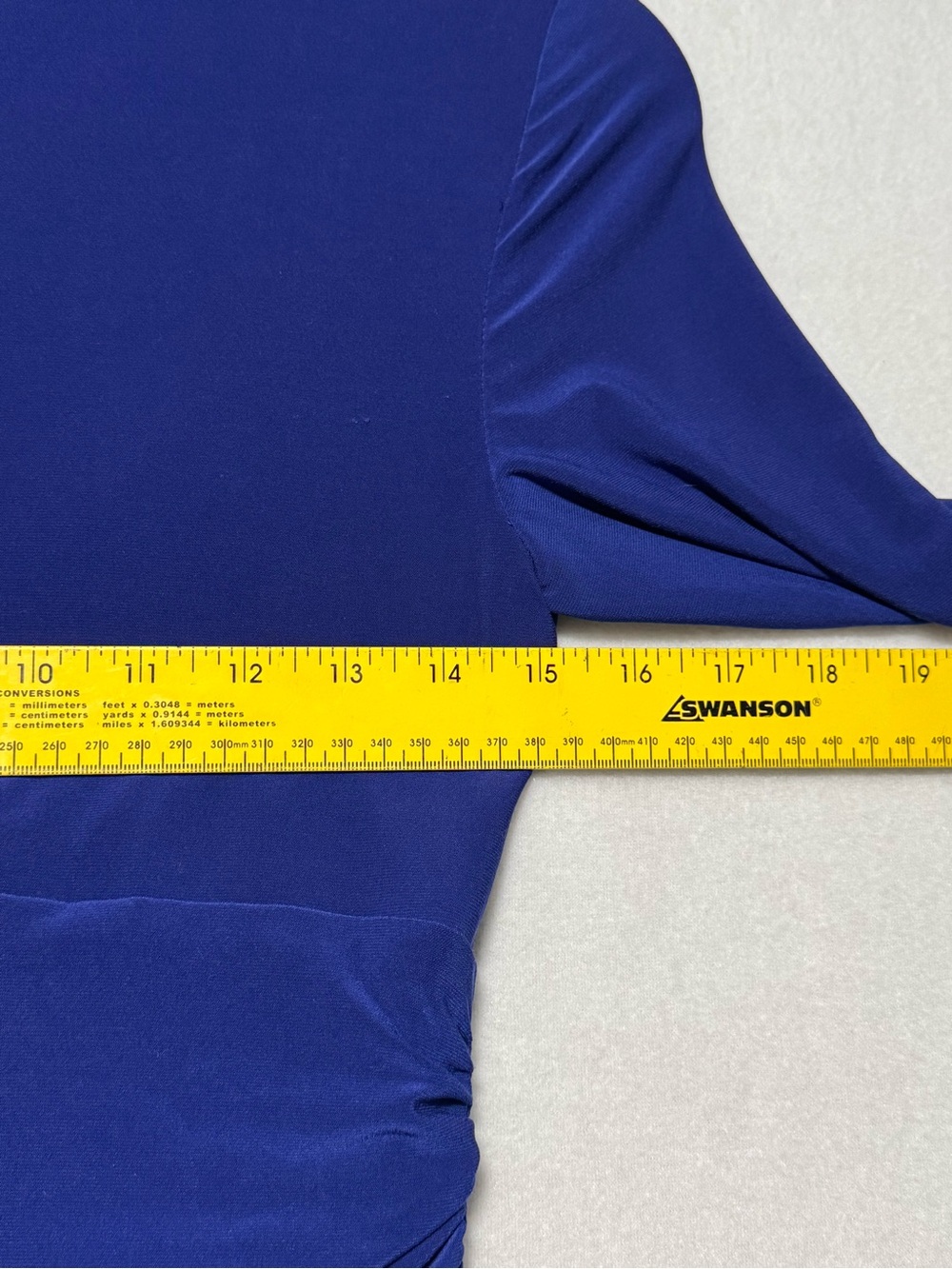 Lauren Ralph Lauren Royal Blue Ruched Sheath Midi Dress 4 - Picture 12 of 14